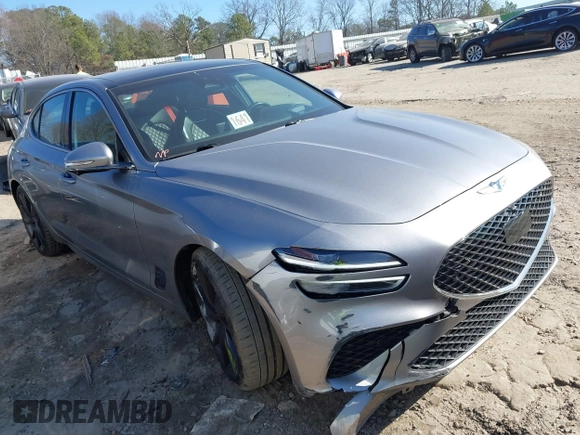 2022 Genesis G70 3.3T z VIN KMTG54TE0NU084191, wystawiony jako IAAI lot #41479649 z przebiegiem 51 548 mil mil oraz . Historia ofert i sprzedaży dostępna na DreamBid. Obrazek 1.