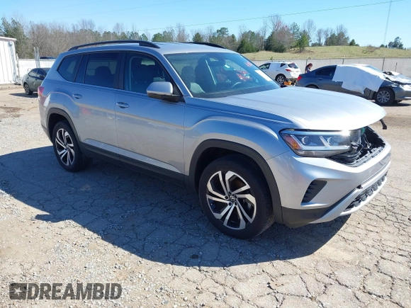 2023 Volkswagen Atlas SE with VIN 1V2WR2CAXPC505406, listed as a IAAI auction lot 41718065 with 44,305 mi miles and . Bid and sale history available at DreamBid. Image 1.