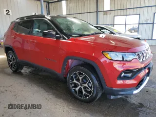 2025 Jeep Compass Limited z VIN 3C4NJDCN9ST552801, wystawiony jako Copart lot #64312945 z przebiegiem 3 401 mil mil oraz Szkoda całkowita • Salvage title. Historia ofert i sprzedaży dostępna na DreamBid. Obrazek 4.