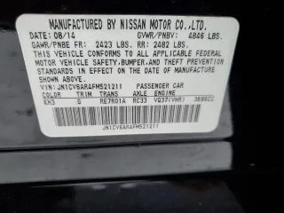 2015 Infiniti Q40 with VIN JN1CV6AR4FM521211, listed as a Copart auction lot 84142874 with 109,908 mi miles and Salvage Title. Bid and sale history available at carsss.com. Image 12.