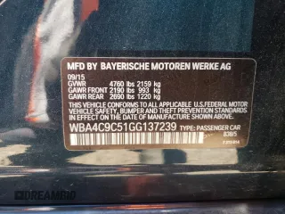 2016 BMW 4 Series 428i xDrive with VIN WBA4C9C51GG137239, listed as a Copart auction lot 54396295 with 74,191 mi miles and Non repairable. Bid and sale history available at DreamBid. Image 13.