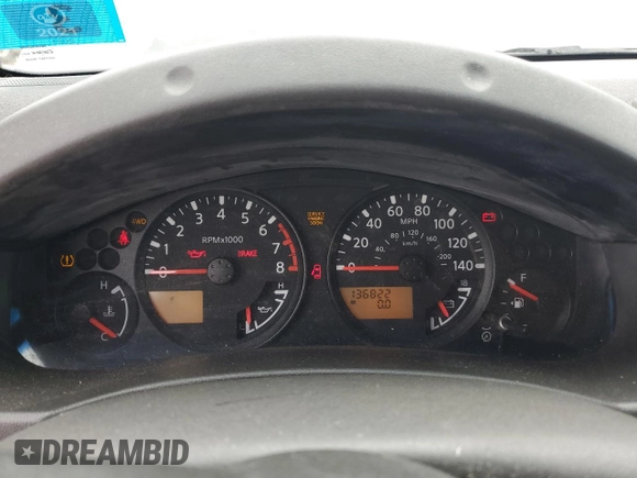 2005 Nissan Frontier SE with VIN 1N6AD06W45C442559, listed as a Copart auction lot 53615895 with 136,822 mi miles and Clean title. Bid and sale history available at DreamBid. Image 9.