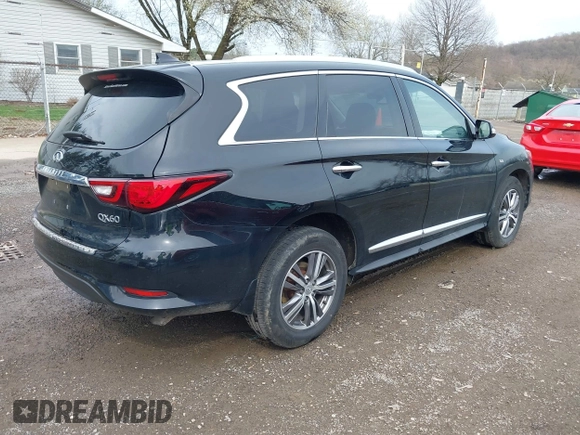 2020 Infiniti QX60 LUXE with VIN 5N1DL0MM2LC514730, listed as a IAAI auction lot 41913563 with 43,279 mi miles. Bid and sale history available at carsss.com. Image 4.