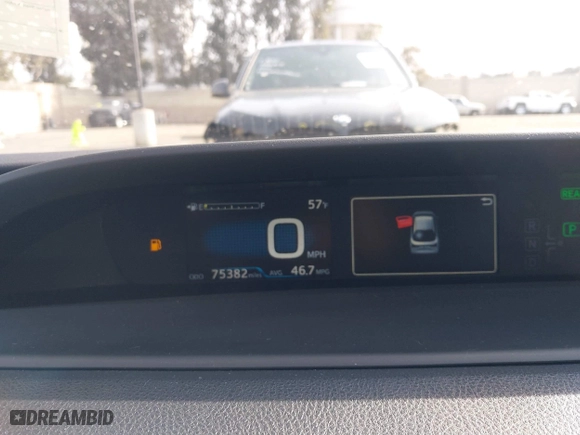 2019 Toyota Prius L Eco with VIN JTDKARFU2K3075756, listed as a IAAI auction lot 41459946 with 75,382 mi miles. Bid and sale history available at carsss.com. Image 7.