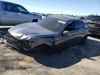 2015 Infiniti Q50 Premium with VIN JN1BV7AP8FM343934, listed as a Copart auction lot 46954845 with 168,593 mi miles and Salvage Title. Bid and sale history available at carsss.com. Image 1.