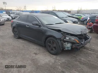 2014 Kia Optima LX with VIN 5XXGM4A73EG280685, listed as a IAAI auction lot 41190691 with 153,957 mi miles. Bid and sale history available at carsss.com. Image 1.