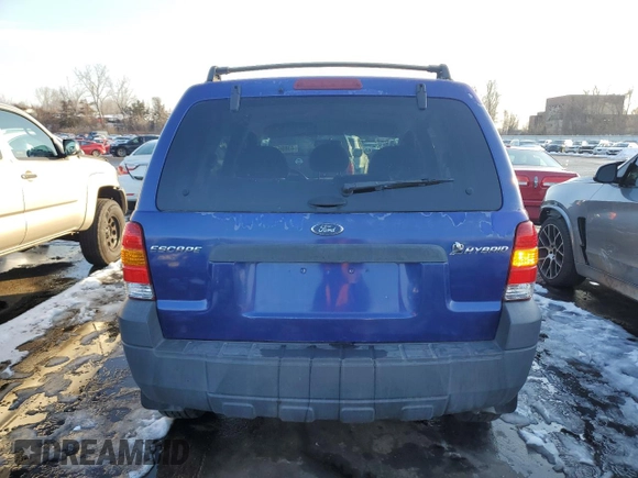 2006 Ford Escape Hybrid with VIN 1FMYU96H76KB11761, listed as a Copart auction lot 43805195 with 48,803 mi miles and Salvage Title. Bid and sale history available at carsss.com. Image 6.