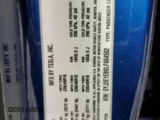 2020 Tesla Model 3 Long Range with VIN 5YJ3E1EB0LF664562, listed as a Copart auction lot 50484355 with 31,884 mi miles and Salvage Title. Bid and sale history available at carsss.com. Image 13.