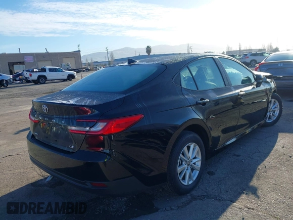 2025 Toyota Camry LE with VIN 4T1DAACKXSU576221, listed as a IAAI auction lot 41548642 with Not Provided miles and . Bid and sale history available at DreamBid. Image 4.