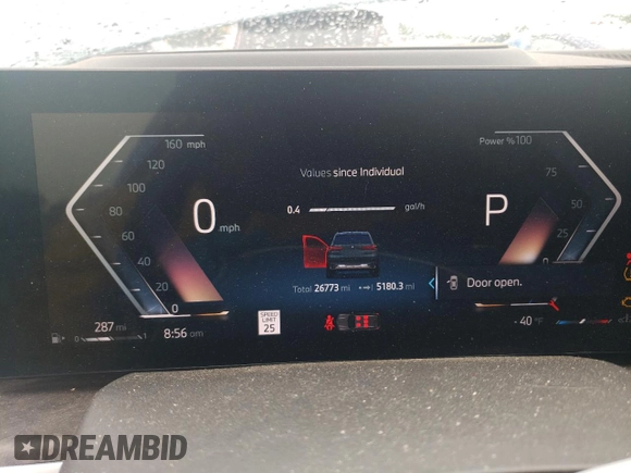 2024 BMW X5 xDrive40i with VIN 5UX23EU02R9T63818, listed as a Copart auction lot 60195525 with 26,773 mi miles and Salvage title. Bid and sale history available at DreamBid. Image 9.