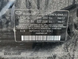 2016 Hyundai Elantra SE with VIN 5NPDH4AE5GH736943, listed as a Copart auction lot 54505995 with 112,357 mi miles and Salvage title. Bid and sale history available at DreamBid. Image 12.