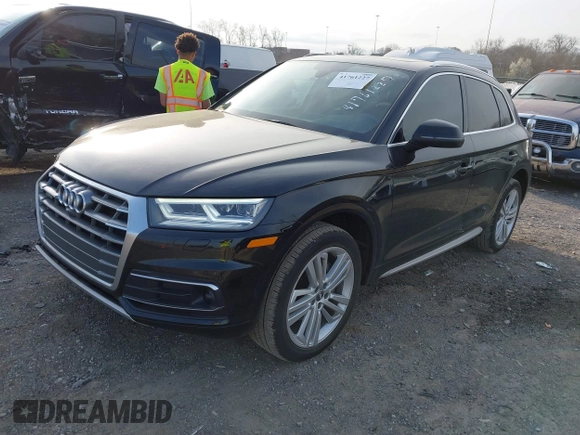 2019 Audi Q5 Prestige with VIN WA1CNAFY2K2055259, listed as a IAAI auction lot 41761227 with 48,983 mi miles. Bid and sale history available at carsss.com. Image 17.