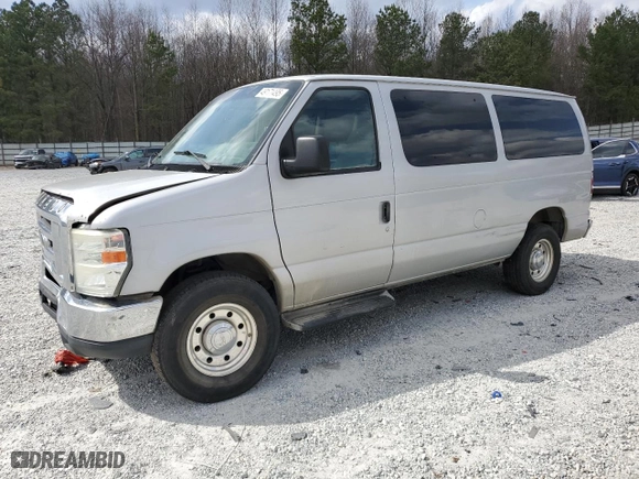 2013 Ford Econoline Wagon XL with VIN 1FBNE3BLXDDA27872, listed as a Copart auction lot 49171495 with 0 mi miles and Salvage Title. Bid and sale history available at carsss.com. Image 1.