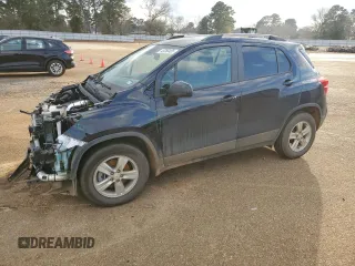 2022 Chevrolet Trax LT with VIN KL7CJLSM0NB516282, listed as a Copart auction lot 43258405 with 52,490 mi miles and Salvage Title. Bid and sale history available at carsss.com. Image 1.