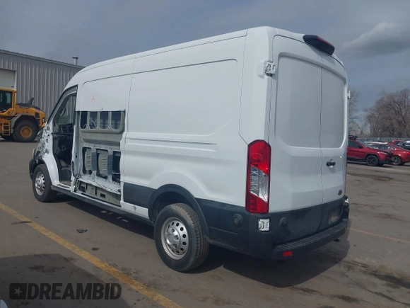 2020 Ford Transit Cargo with VIN 1FTBR2CG1LKB43034, listed as a IAAI auction lot 41668193 with 56,827 mi miles and . Bid and sale history available at DreamBid. Image 3.