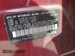 2024 Mitsubishi Mirage G4 ES with VIN ML32FUFJ5RHF00478, listed as a Copart auction lot 50647255 with 7,049 mi miles and Salvage Title. Bid and sale history available at carsss.com. Image 13.