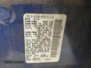 2020 Nissan Rogue SV z VIN JN8AT2MT2LW003743, wystawiony jako Copart lot #58716285 z przebiegiem 99 395 mil mil oraz Szkoda całkowita • Salvage title. Historia ofert i sprzedaży dostępna na DreamBid. Obrazek 13.