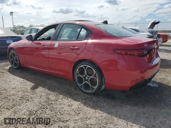 2022 Alfa Romeo Giulia Ti with VIN ZARFAMBN9N7654264, listed as a Copart auction lot 74699724 with 0 mi miles and Non Repairable. Bid and sale history available at carsss.com. Image 2.