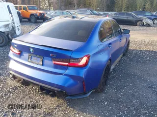 2025 BMW M3 Competition xDrive with VIN WBS33HJ05SFT74162, listed as a IAAI auction lot 41609207 with 2,912 mi miles and . Bid and sale history available at DreamBid. Image 4.