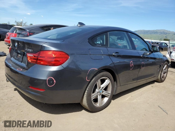 2015 BMW 4 Series 428i with VIN WBA4A5C58FG051486, listed as a Copart auction lot 50435795 with 91,286 mi miles and Salvage Title. Bid and sale history available at DreamBid. Image 3.