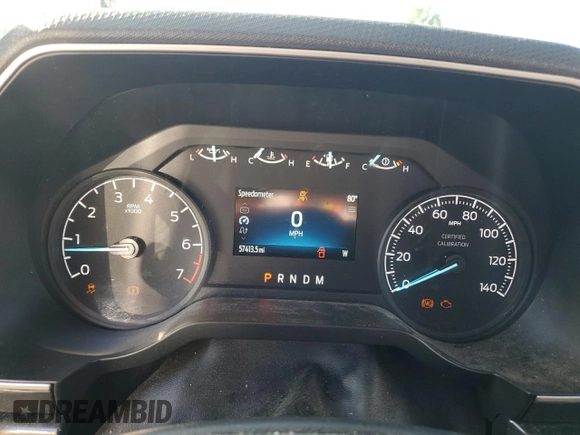 2021 Ford F-150 with VIN 1FTFW1P80MKE71179, listed as a Copart auction lot 64691115 with 57,413 mi miles and Salvage title. Bid and sale history available at DreamBid. Image 9.