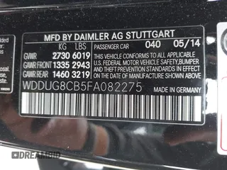 2015 Mercedes-Benz S-Class S 550 with VIN WDDUG8CB5FA082275, listed as a IAAI auction lot 41861048 with 74,350 mi miles. Bid and sale history available at carsss.com. Image 9.