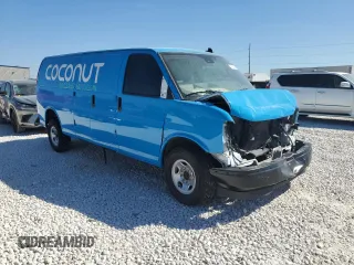 2021 GMC Savana Cargo Van with VIN 1GTW7BFP8M1153165, listed as a Copart auction lot 77533494 with 0 mi miles and Clean Title. Bid and sale history available at carsss.com. Image 4.