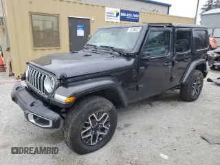 2025 Jeep Wrangler Sahara with VIN 1C4PJXEN9SW526216, listed as a Copart auction lot 86907844 with 921 mi miles and Clean Title. Bid and sale history available at DreamBid. Image 1.