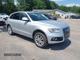 2013 Audi Q5 Premium with VIN WA1CFAFP9DA070855, listed as a IAAI auction lot 42721197 with 112,468 mi miles and . Bid and sale history available at DreamBid. Image 1.