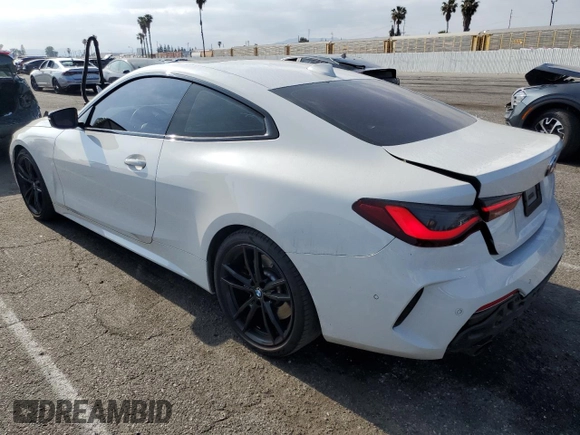 2021 BMW 4 Series 430i with VIN WBA53AP01MCF91307, listed as a Copart auction lot 54071005 with 44,952 mi miles and Salvage title. Bid and sale history available at DreamBid. Image 2.