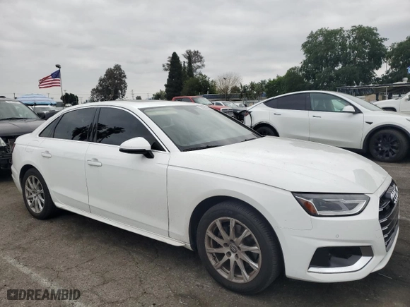 2021 Audi A4 Sedan Premium with VIN WAUABAF41MA025243, listed as a Copart auction lot 50995555 with 41,681 mi miles and Salvage Title. Bid and sale history available at carsss.com. Image 4.
