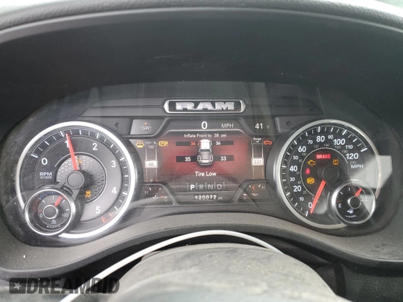 2020 Ram 1500 Big Horn with VIN 1C6SRFFM4LN224706, listed as a Copart auction lot 44344875 with 120,072 mi miles and Salvage Title. Bid and sale history available at carsss.com. Image 9.