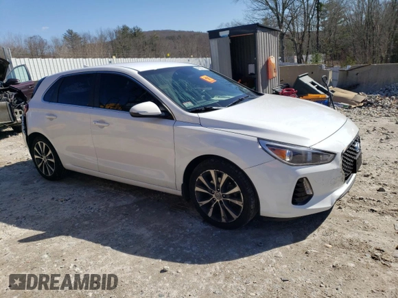 2018 Hyundai Elantra GT with VIN KMHH35LE8JU024888, listed as a Copart auction lot 46637144 with 76,454 mi miles and Salvage Title. Bid and sale history available at carsss.com. Image 4.