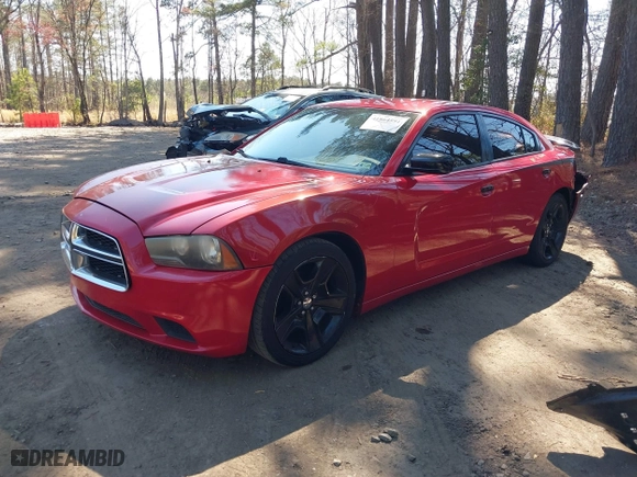 2012 Dodge Charger SE with VIN 2C3CDXBG3CH237431, listed as a IAAI auction lot 41864591 with 103,247 mi miles. Bid and sale history available at carsss.com. Image 2.