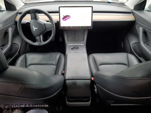 2021 Tesla Model 3 Standard Range Plus with VIN 5YJ3E1EA0MF907358, listed as a Copart auction lot 82103164 with 37,529 mi miles and Salvage Title. Bid and sale history available at DreamBid. Image 8.
