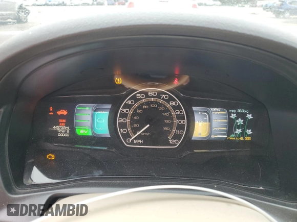 2012 Lincoln MKZ Hybrid with VIN 3LNDL2L34CR803369, listed as a Copart auction lot 46074965 with 44,573 mi miles and Salvage Title. Bid and sale history available at DreamBid. Image 9.