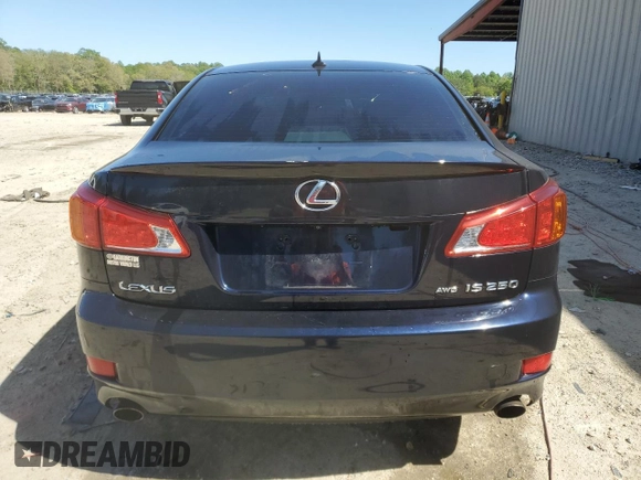 2010 Lexus IS 250 with VIN JTHCF5C25A5038073, listed as a Copart auction lot 54848695 with 180,133 mi miles and Salvage title. Bid and sale history available at DreamBid. Image 6.