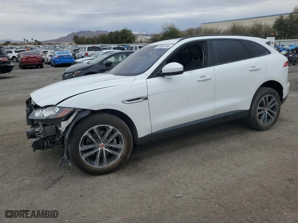 2018 Jaguar F-PACE 25t Premium with VIN SADCJ2FX9JA272704, listed as a Copart auction lot 48439155 with 106,738 mi miles and Salvage Title. Bid and sale history available at carsss.com. Image 1.