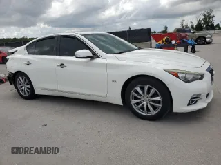 2017 Infiniti Q50 Premium with VIN JN1EV7AP7HM732368, listed as a Copart auction lot 59791965 with 127,699 mi miles and Salvage title. Bid and sale history available at DreamBid. Image 4.