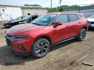 2022 Chevrolet Blazer RS z VIN 3GNKBKRS9NS116551, wystawiony jako Copart lot #60444725 z przebiegiem 61 186 mil mil oraz Szkoda całkowita • Salvage title. Historia ofert i sprzedaży dostępna na DreamBid. Obrazek 1.