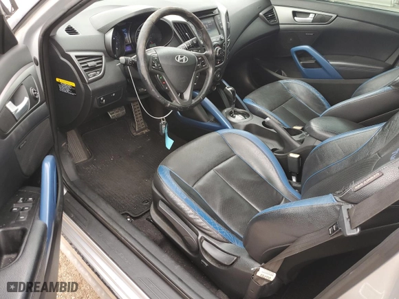 2014 Hyundai Veloster Turbo with VIN KMHTC6AE4EU183559, listed as a Copart auction lot 70338514 with 132,830 mi miles and Salvage Title. Bid and sale history available at carsss.com. Image 8.