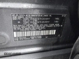 2020 Toyota RAV4 XLE with VIN 2T3P1RFV8LC122030, listed as a IAAI auction lot 41574567 with 42,586 mi miles and . Bid and sale history available at DreamBid. Image 9.