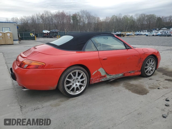 2001 Porsche 911 with VIN WP0CA299X1S650564, listed as a Copart auction lot 53793015 with 15,269 mi miles and Salvage Title. Bid and sale history available at DreamBid. Image 3.