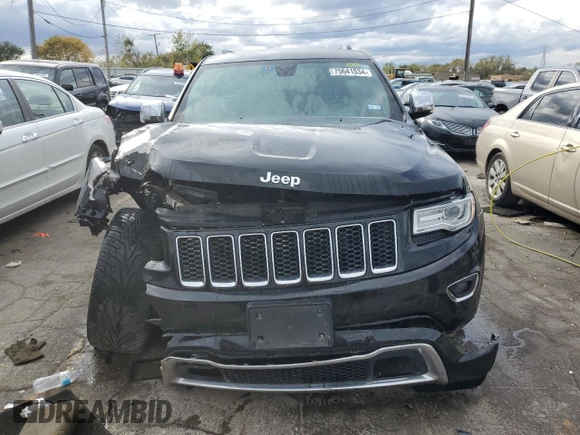 2014 Jeep Grand Cherokee Overland with VIN 1C4RJECG1EC556155, listed as a Copart auction lot 75641034 with 116,549 mi miles and Salvage Title. Bid and sale history available at carsss.com. Image 5.