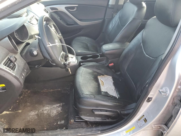2012 Hyundai Elantra Limited with VIN 5NPDH4AE8CH132720, listed as a Copart auction lot 44357175 with 181,657 mi miles and Salvage Title. Bid and sale history available at carsss.com. Image 7.