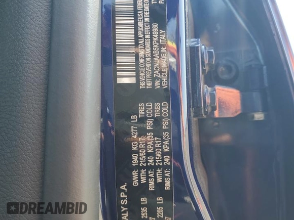 2019 Jeep Renegade Sport with VIN ZACNJAAB5KPK49980, listed as a Copart auction lot 60098805 with Not provided miles and Salvage title. Bid and sale history available at DreamBid. Image 13.