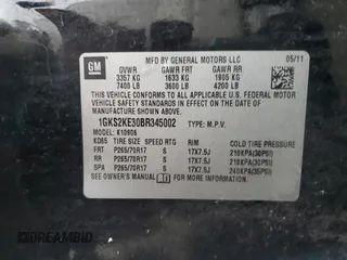 2011 GMC Yukon XL SLT with VIN 1GKS2KE30BR345002, listed as a Copart auction lot 85884584 with 177,557 mi miles and Salvage Title. Bid and sale history available at carsss.com. Image 13.