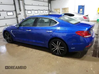 2021 Genesis G70 2.0T with VIN KMTG44LA3MU073734, listed as a Copart auction lot 77849884 with 31,477 mi miles and Salvage Title. Bid and sale history available at carsss.com. Image 2.