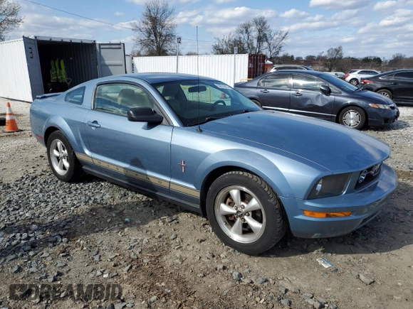 2007 Ford Mustang Deluxe with VIN 1ZVFT80N075264020, listed as a Copart auction lot 50575815 with 99,728 mi miles and Salvage Title. Bid and sale history available at carsss.com. Image 4.