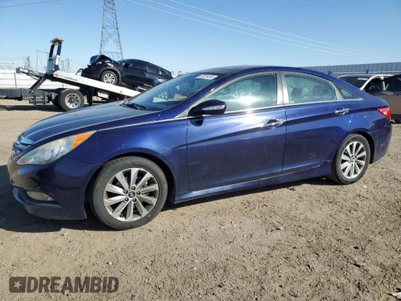 2014 Hyundai Sonata SE with VIN 5NPEC4AC3EH873992, listed as a Copart auction lot 87321434 with 168,055 mi miles and Salvage Title. Bid and sale history available at DreamBid. Image 1.